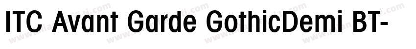 ITC Avant Garde GothicDemi BT字体转换